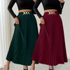 Women's Two-Piece Draped Skirt Set - Woven Polyester Summer Outfit