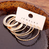 Boho Vintage 14K Gold Plated Zinc Alloy Earring Set for Women – Bohemian Alloy Ear Posts