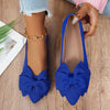 Women's Black Bow Pointed Toe Flats, Comfortable Lining, TPR Sole, Elegant Everyday Shoes