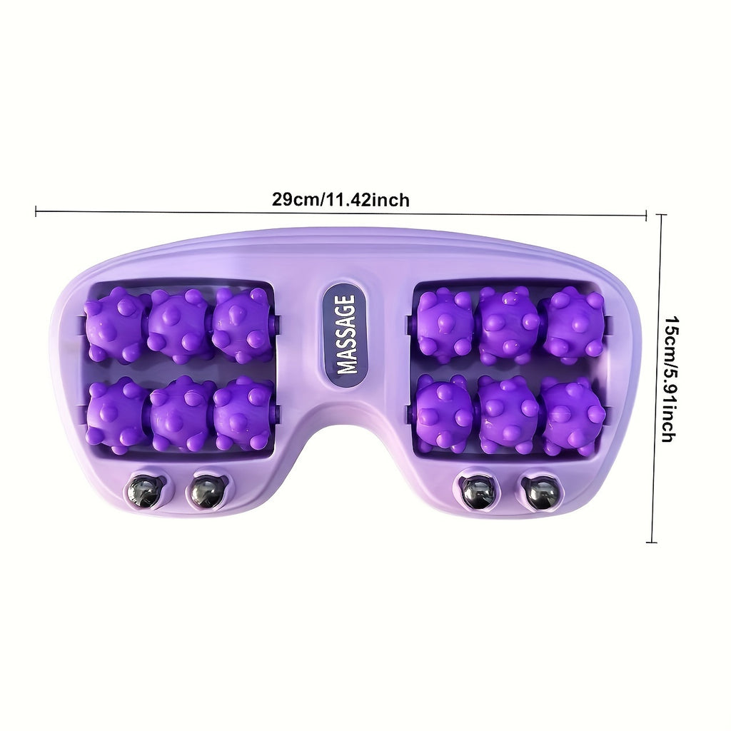 ZMDN Foot Roller Massager with Large Acupressure Balls — Ergonomic Plastic Foot Spa for Reflexology & Lower Leg Massage