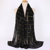 Women's Solid Color Metallic Scarf - Lightweight Breathable Shawl Wrap