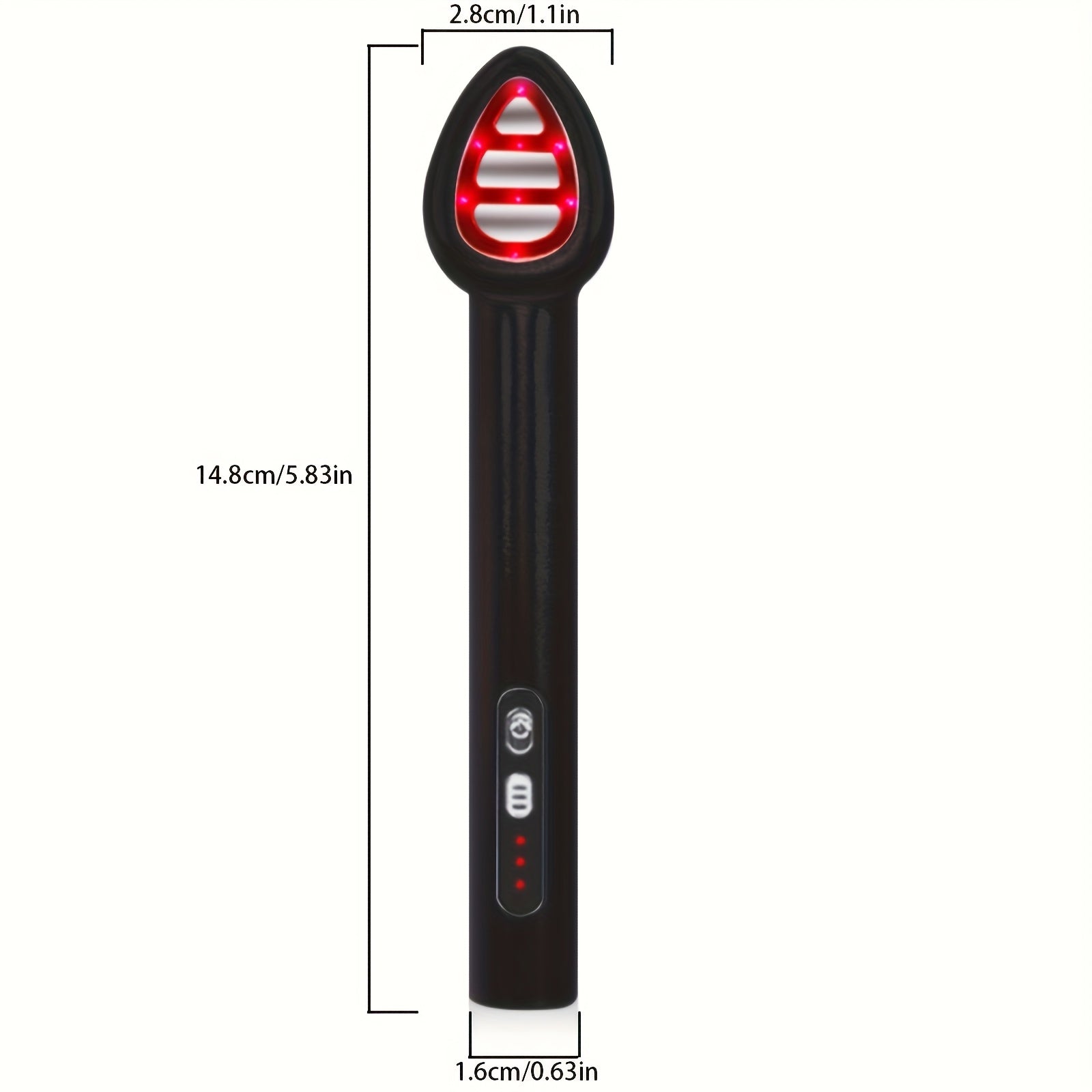 ELVISH 7-Color LED Eye Massager – Rechargeable Vibrating Facial Wand for Dark Circles, Eye Bags, Fine Lines & Wrinkles – Portable Battery-Powered Beauty Tool