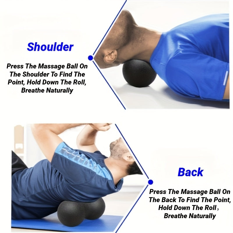 2-Pack EPP Massage Balls for Yoga and Fitness - Textured Trigger Point Muscle Massagers for Back, Feet and Deep Tissue Relief