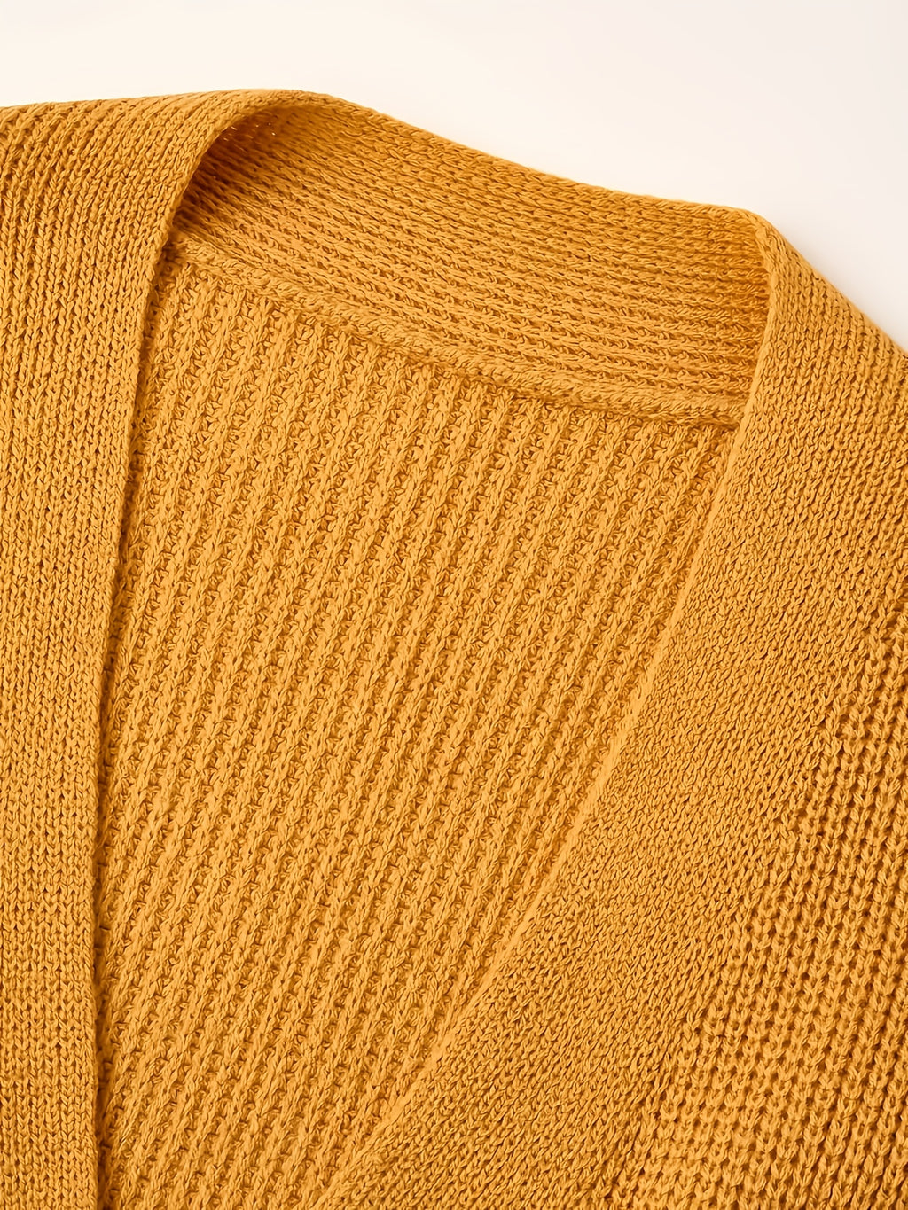 Round Neck Twist Corduroy Sweater Dress — Long Sleeve Knit, 100% Acrylic