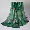 Boho Chiffon Scarf - Lightweight Breathable Long Shawl Wrap for Women, Sun Protection Beach Headscarf & Travel Cover-Up