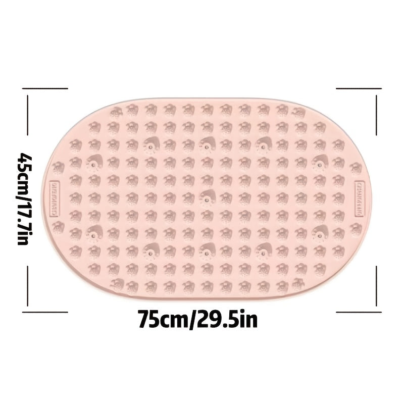 Pink Silicone Foot Massager Pad – Ergonomic Acupressure Foot Massage Mat for Home Relaxation & Fitness