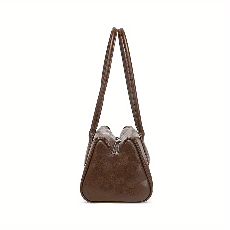 Luxury Retro Baguette Hobo Bag for Women – Vintage Split Leather Shoulder & Handbag with Adjustable Strap