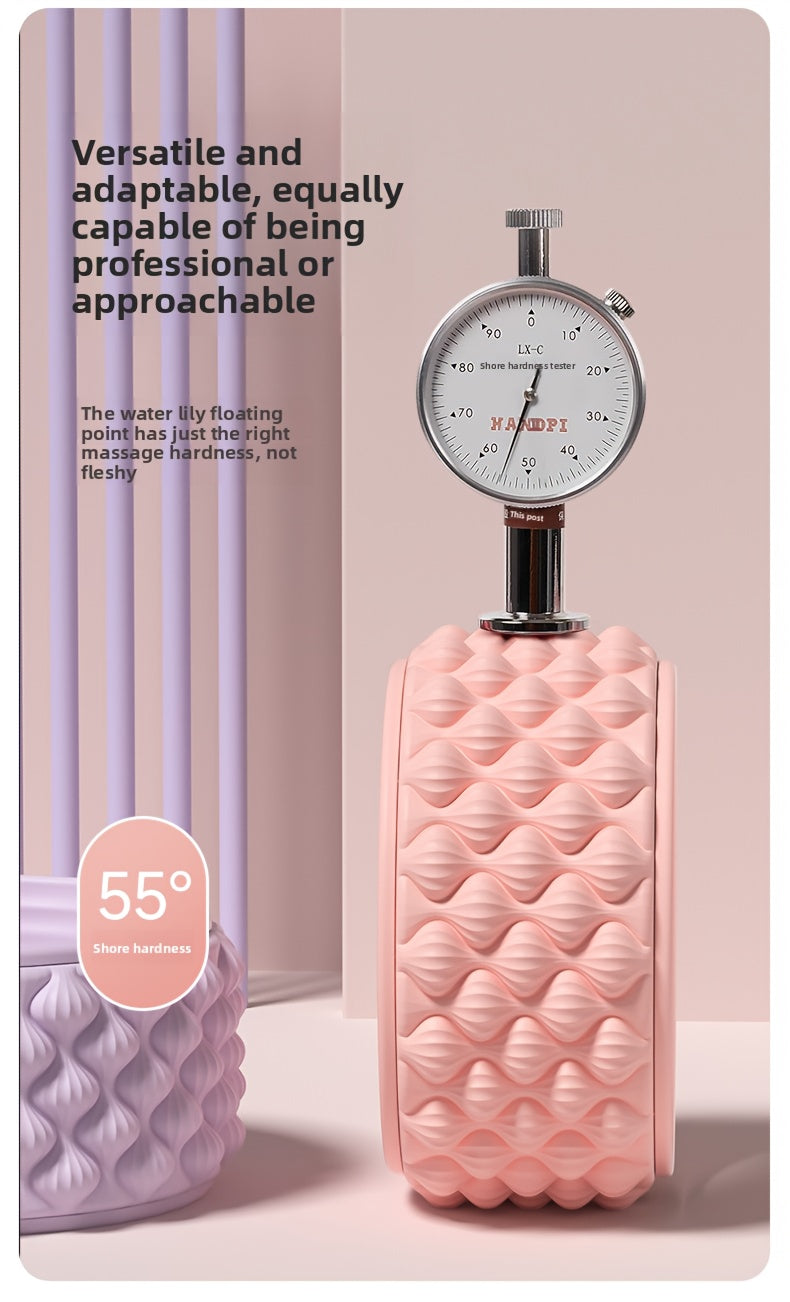 Pilates Wheel & Back Massager – Manual Core Roller with Sturdy Base for Spinal Decompression and Ab Strengthening | Home Gym Equipment (Pink / Light Blue / Light Purple)