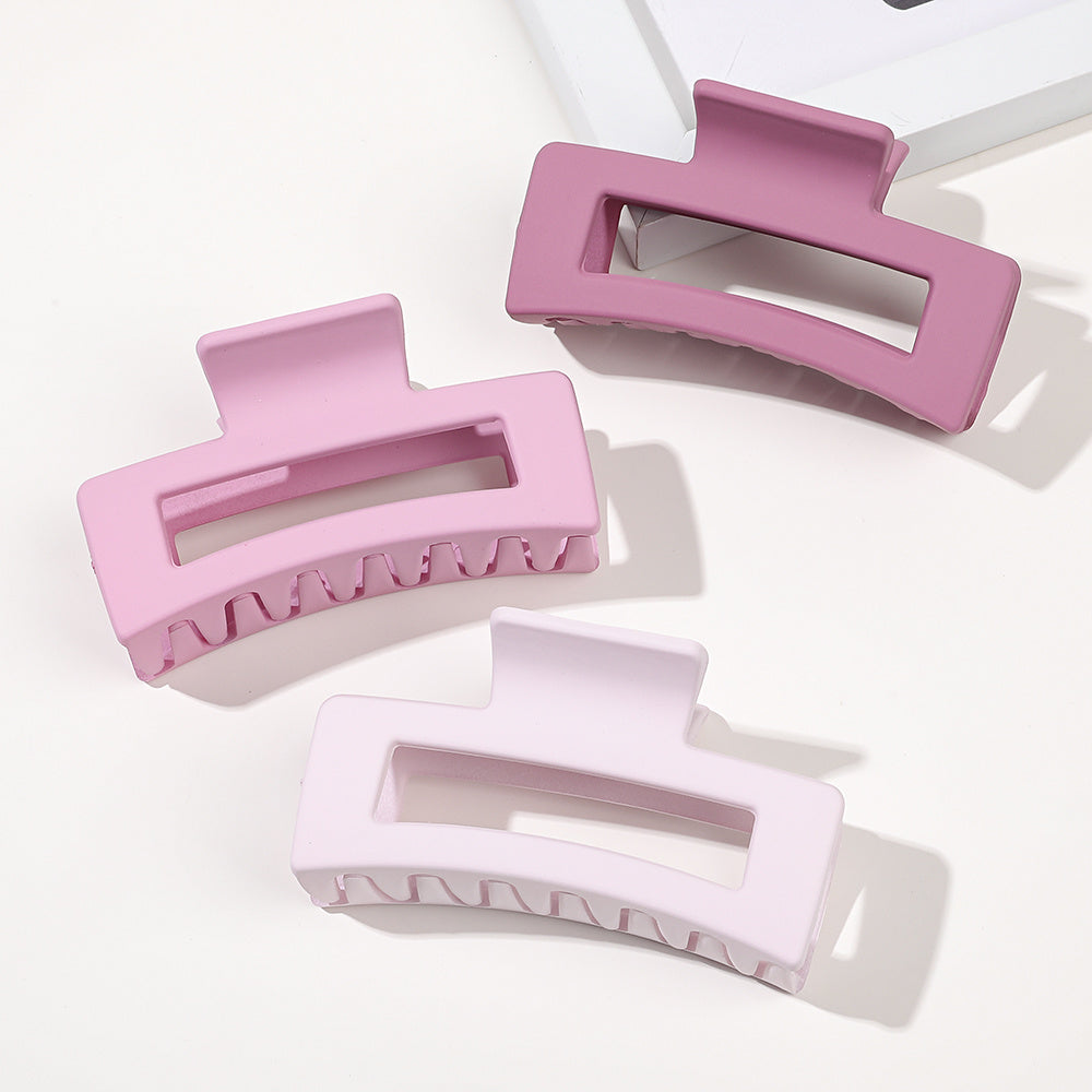 4-Pack Medium Matte Hair Claw Clips for Women - Strong Hold Non-Slip Rectangle Jaw Clips for Thick and Thin Hair