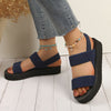 Women's Elastic Band Flat Slippers – Thick EVA Sole Summer Outdoor Strappy Flats