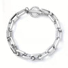 Unisex Titanium Steel Cuban Chain Bracelet with OT Buckle, Hip Hop Couple Gift