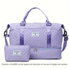 2-Piece Large Travel Carry-On Bag Set with Cosmetic Bag and Shoe Compartment Trolley Sleeve Weekend Overnight Gym Tote