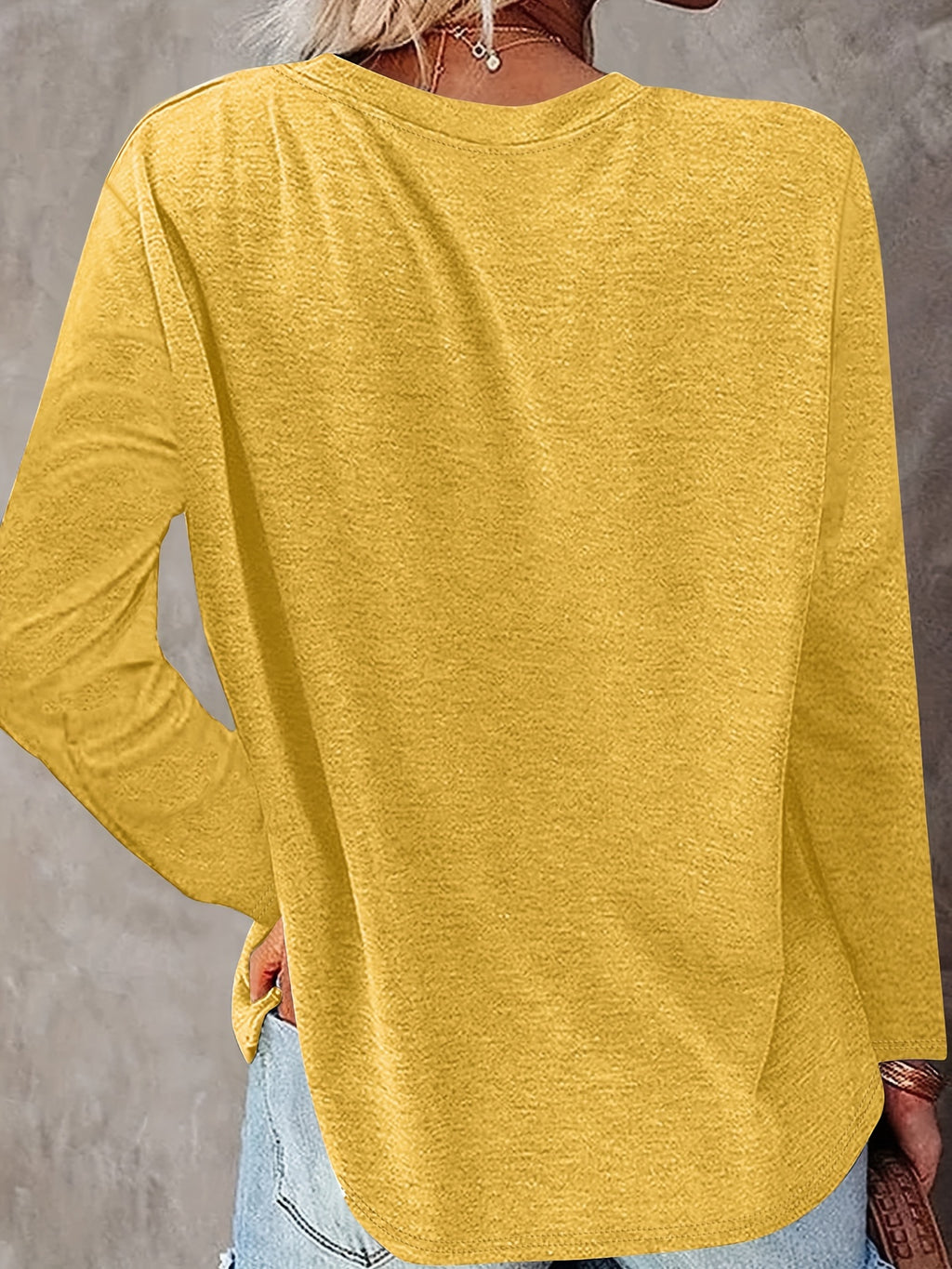 SHIMIDA Women's Sunflower Print Long Sleeve Tunic Top – Boho Chic Round Neck Blouse, Soft Pink & Brown, All-Season Casual to Semi-Formal, Machine Washable