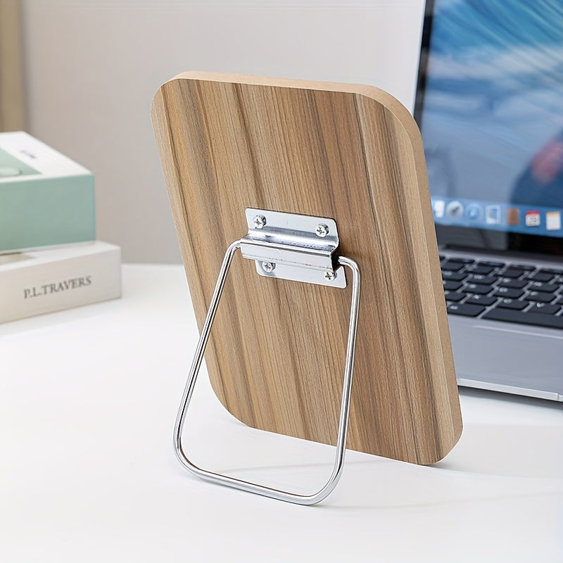 Elegant Rotatable HD Makeup Mirror - Adjustable Iron Frame Polished Glass Vanity Mirror No Battery, Cartoon Theme