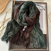 Pastel Pink & Mint Green Japanese Korean Scarf - Lightweight Drapey Head Wrap & Neck Scarf for Women, Minimalist Spring-Summer Accessory