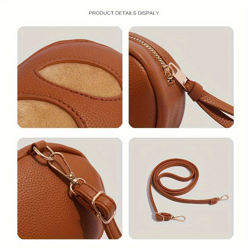 Baguette Bread Crossbody Bag - Cute PU Leather Shoulder Bag with Adjustable Strap, Multifunctional Commuter Purse