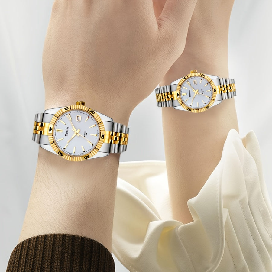 Deesio Women's Automatic Mechanical Watch with Moon-Phase Calendar, Stainless Steel Bracelet - Elegant Ladies Gift