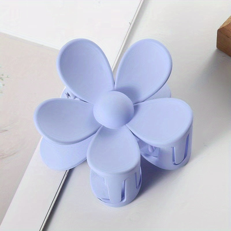 Flower Frosted Candy Hair Claw Clip – Non-Slip Strong Hold Jaw Clip for Women & Girls