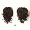 Wavy Short Clip-In Ponytail for Women - Voluminous Clip-In Bun with Adjustable Wires, Heat-Resistant Fiber