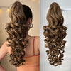 YUSULAXI 20-inch (50 cm) Claw Ponytail Extension - Heat-Resistant Synthetic Natural-Look Hair with Secure Claw Clip, Brown/Blonde/Red/Gray/White