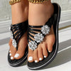 Women's Flat Slide Sandals – Floral Flip Flops, Lightweight PVC Sole, Crisscross Strappy Summer Sandals