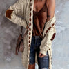 Plus Size Hooded Cardigan Sweater for Women, Stretch Knit with Faux Button Front, Raglan Sleeves & Crochet Detail, Fall/Winter