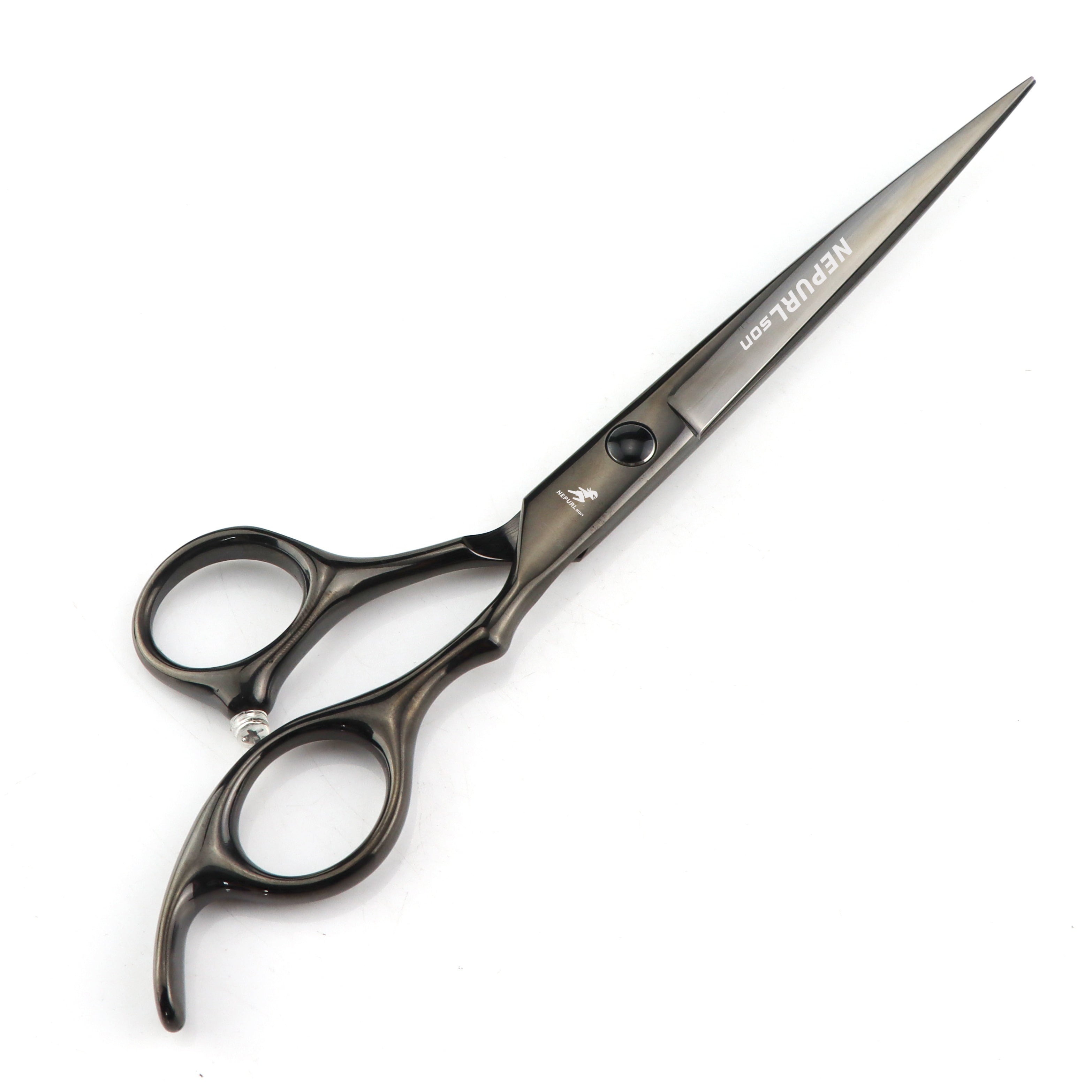NEPURLSON Professional Haircut Scissors - 6.0" (15.2 cm), 6.5" (16.5 cm), 7.0" (17.8 cm) Pointed Tail Right-Handed Texturizing Barber Shears for Men & Women
