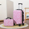 2-Piece 20-Inch Carry-On Luggage Set with Makeup Case — Lightweight Hardshell Spinner Suitcases with Combination Lock for Women