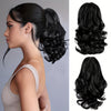 SLEEKCUTE Curly Wavy Clip-In Ponytail Extensions – High-Heat Synthetic Hair for Instant Volume & Natural Bounce