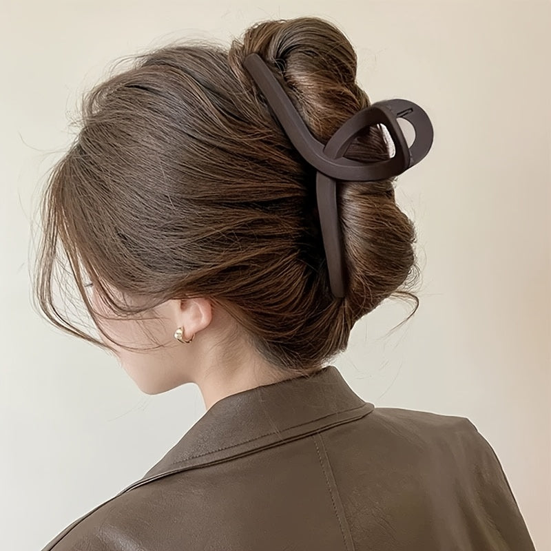 Large Hair Claw Clip - Minimalist Shark Clip with Cross Design for Thick & Thin Hair (1pc/2pcs)