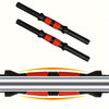 Anti-Slip Shock-Absorbing Dumbbell Bar Sleeve Kit - 2 Rubber Sleeves + 4 Fixing Bolts | Home Gym Barbell Grip Protectors