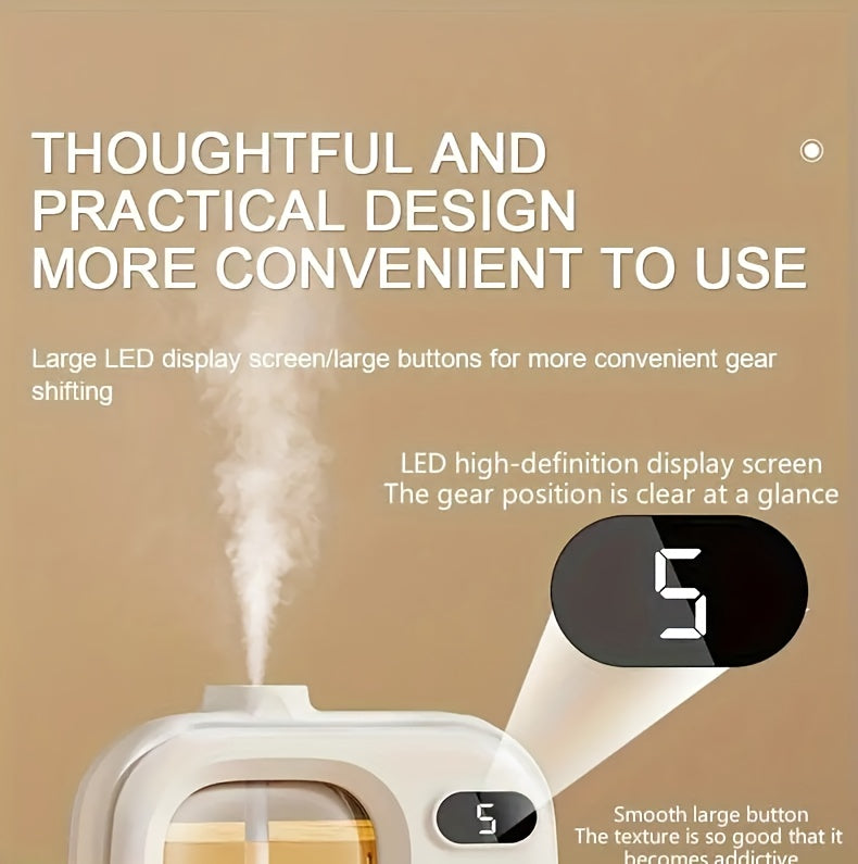 Portable Rechargeable Aroma Diffuser — One-Button, 5-Speed Adjustable Timer, USB Charging, Empty Bottle for Essential Oils & Perfume