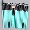 20-Piece Hypoallergenic Makeup Brush Set – Nylon Bristles Palm Brushes for Foundation, Blush, Eyeshadow, Brows & Lips, ABS Handle Travel Kit