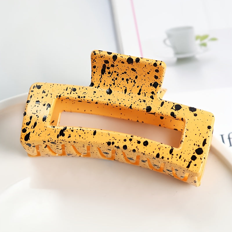 Multicolor Large Acrylic Rectangle Hair Clip Thick Resin Claw for Long Thick Hair Nonslip Jaw Clip