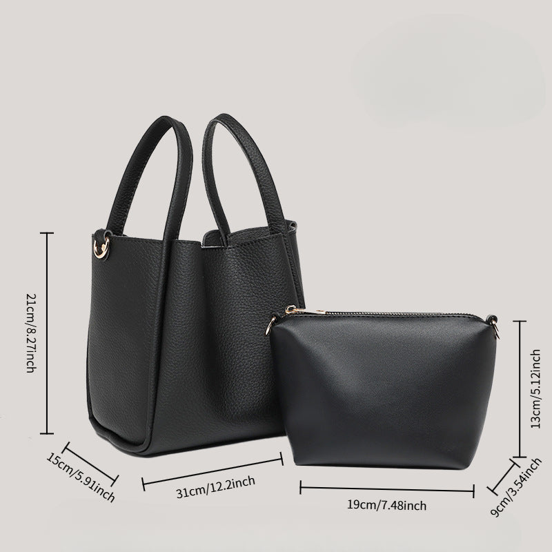 Women's Large Retro Bucket Handbag - Structured Round-Top Tote with Gold Hardware, Mustard Yellow/Black Crossbody Shoulder Bag for Travel & Everyday