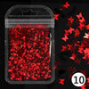 Holographic Butterfly & Heart Nail Glitter Flakes 3D Laser Sequins for Manicure & Nail Art