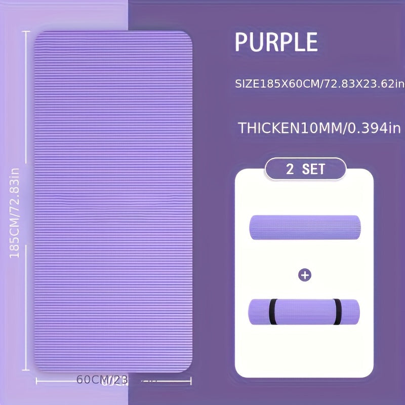 Thick Non-Slip Yoga Mat – High-Density NBR Exercise Mat for Yoga, Pilates & Gymnastics