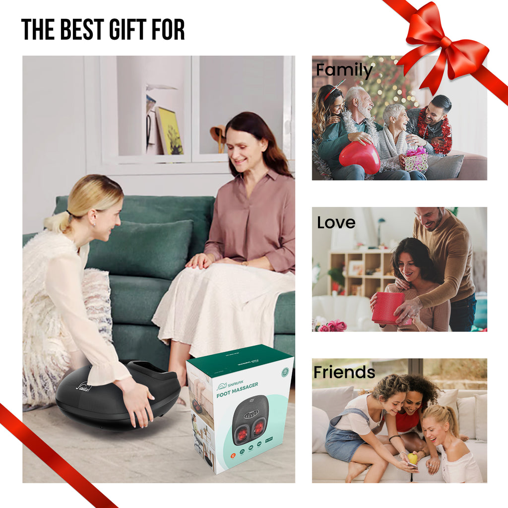 Snailax Shiatsu Foot Massager with Heat – Deep Kneading, Compression & Vibration, Open-Toe Fits Up to Men’s Size 13