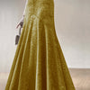 Plus Size Mermaid Lace Skirt — Peach Zippered Evening Wear, Non-Stretch Woven Polyester