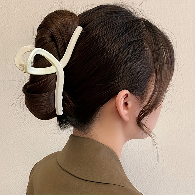 Large Hair Claw Clip - Minimalist Shark Clip with Cross Design for Thick & Thin Hair (1pc/2pcs)