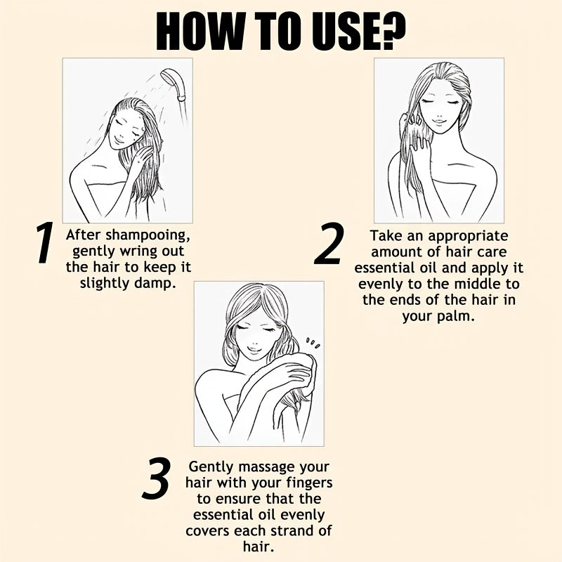 Pure Jasmine Hair Oil 100ml (3.38 fl oz) - Plant Squalane & Glycerin Moisturizing Oil for Normal Hair, Unisex