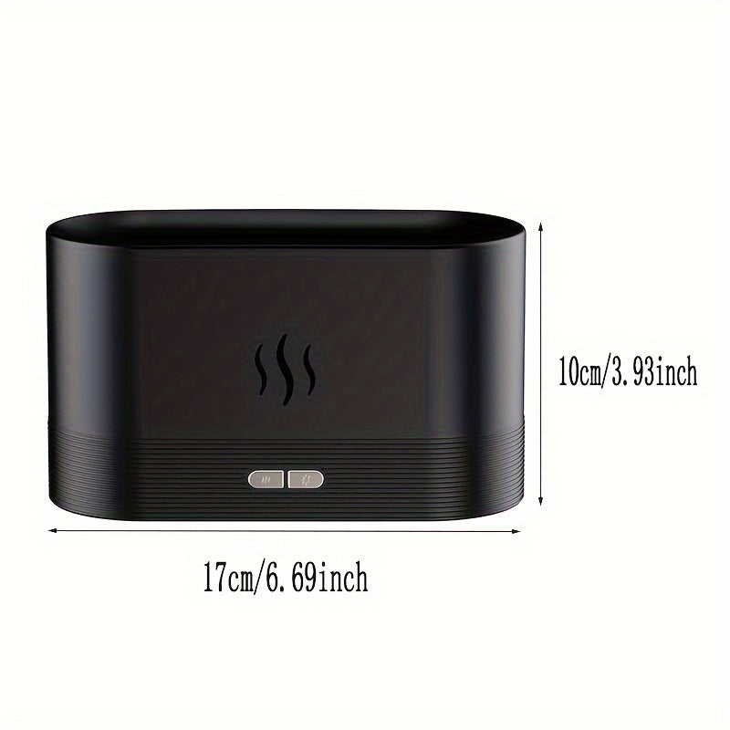 USB Flickering Flame Humidifier & Aroma Diffuser for Home — High Mist 300 mL/h, Nightlight, Aromatherapy