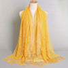 Lace Bridal Shawl – Embroidered Wedding Scarf with Tassels, Windproof Head Wrap & Church Veil