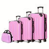 4-Piece Hardside Luggage Set – ABS+PC Spinner Suitcases with Combination Locks & Telescopic Handles
