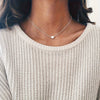 1pc Gold-Tone Heart Pendant Necklace, Vintage Minimalist Zinc Alloy Clavicle Chain for Women, Everyday & Special Occasion