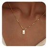 Initials Necklace for Women, 14K Gold Plated Delicate Monogram Pendant, Personalized Name Jewelry Gift