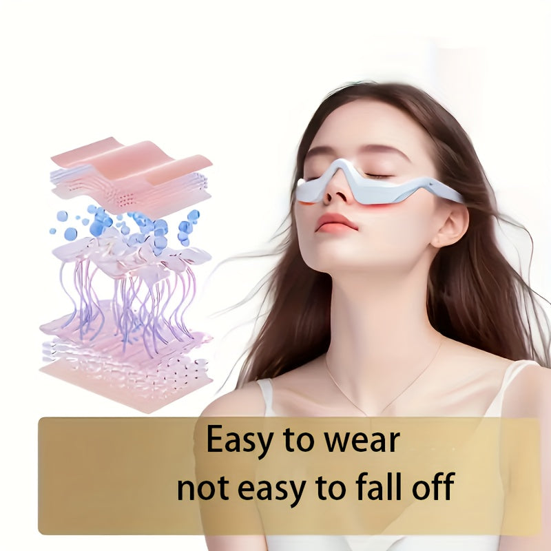 Aogled 3D Eye Massager USB Rechargeable – 4 Modes, 3 Intensity Levels | Relaxation & Beauty Eye Care Gift for Women