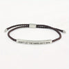 Don't Let Hard Days Win Adjustable Stainless Steel Tube Bracelet - Handmade Inspirational Gift for Women & Men