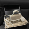 Women's Plush Faux Fur Crossbody Bag – Detachable Strap, Magnetic Closure, Golden-Tone Hardware