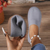 Oversized Wide-Fit Women’s Slip-On Shoes, Plus-Size Comfortable Casual Round Toe, All-Season Indoor & Outdoor